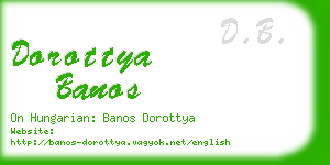 dorottya banos business card